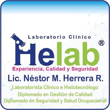 Logo de LABORATORIO CLÍNICO  " HELAB"