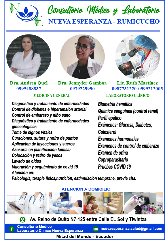 Perfil de Consultorio Médico y Laboratorio "NUEVA ESPERANZA - RUMICUCHO"